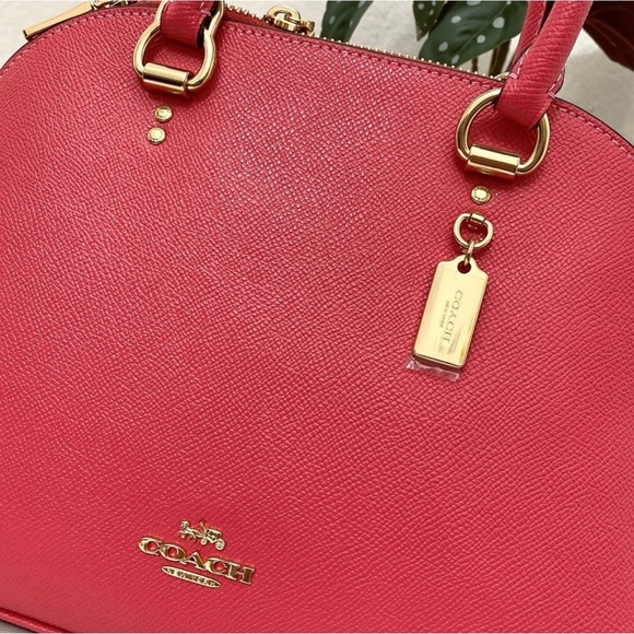 NWT Coach Large Leather Katy Satchel in Watermelon - Picture 3 of 9